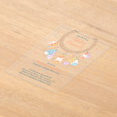 Tribal Dreamcatcher Boho Baby shower Transparant Acryl Uitnodigingen (Laagn)