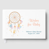 Tribal Dreamcatcher Boho Baby shower Wit Gastenboek (Voorkant)