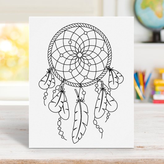 Tribal Dreamweaver Boho Coloring Page Poster
