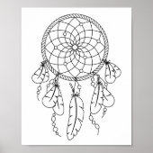 Tribal Dreamweaver Boho Coloring Page Poster (Voorkant)