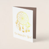 Tribal Dreamweaver Boho met Baby Brown Folie Kaarten (Voorkant)