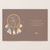Tribal Dreamweaver Boho met Baby Brown Folie Kaarten (Binnen)
