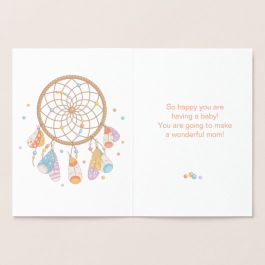 Tribal Dreamweaver Boho met Baby Folie Kaarten (Binnen)