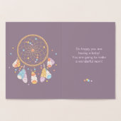 Tribal Dreamweaver Boho met Baby Paars Folie Kaarten (Binnen)