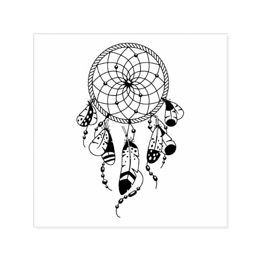 Tribal Dreamweaver Boho Zelfinktende Stempel (Design)