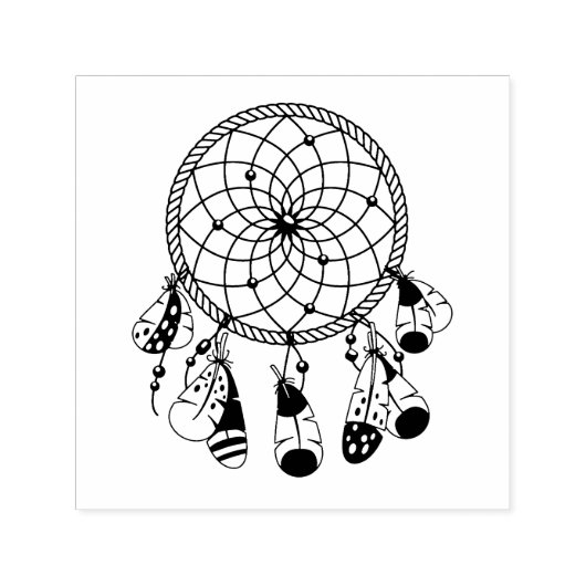 Tribal Dreamweaver Boho Zelfinktende Stempel (Design)