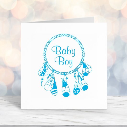 Tribal Drocatcher Boho Baby Boy Zelfinktende Stempel