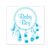 Tribal Drocatcher Boho Baby Boy Zelfinktende Stempel (Design)