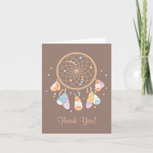 Tribal Drocatcher Boho Baby shower Bedankt 2 (Voorkant)