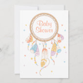 Tribal Drocatcher Boho Baby shower Kaart (Achterkant)