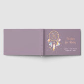 Tribal Drocatcher Boho Baby shower Paars Gastenboek (Volledig)