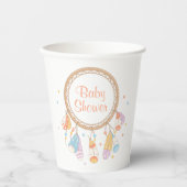 Tribal Drocatcher Boho Baby shower Papieren Bekers (Voorkant)