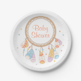 Tribal Drocatcher Boho Baby shower Papieren Bordje