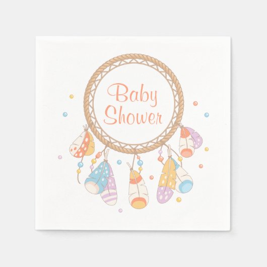 Tribal Drocatcher Boho Baby shower Servet (Voorkant)