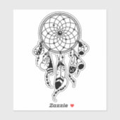 Tribal Drocatcher Boho Black Sticker (Vel)