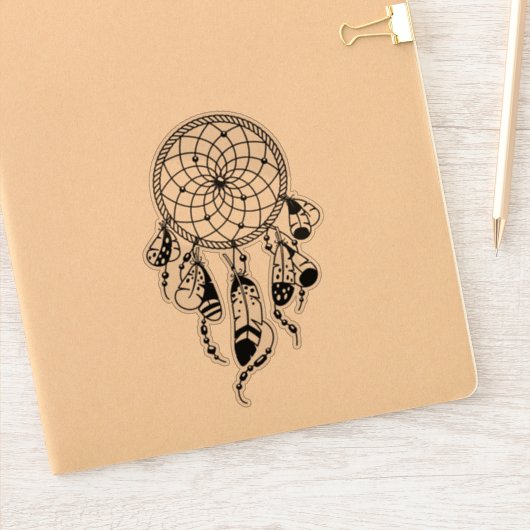 Tribal Drocatcher Boho Black Sticker (Notitieboek)