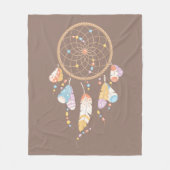 Tribal Drocatcher Boho Brown Fleece Deken (Voorkant)