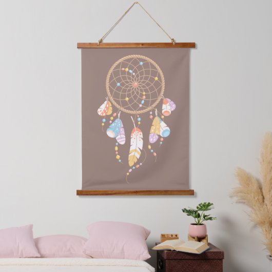 Tribal Drocatcher Boho Brown Hangend Wandkleed (Slaapkamer)