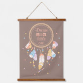 Tribal Drocatcher Boho Brown Quote Hangend Wandkleed (Voorkant)