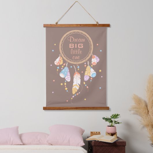 Tribal Drocatcher Boho Brown Quote Hangend Wandkleed (Slaapkamer)
