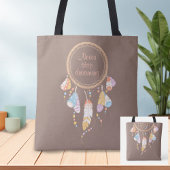 Tribal Drocatcher Boho Brown Quote Tote Bag