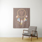 Tribal Drocatcher Boho Brown Quote Wandkleed (In situ)