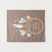 Tribal Drocatcher Boho Brown Quote Wandkleed (Voorkant (horizontaal))