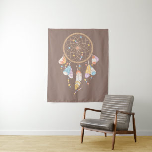 Tribal Drocatcher Boho Brown Wandkleed