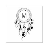 Tribal Drocatcher Boho Monogram Zelfinktende Stempel (Design)