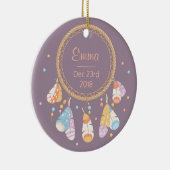 Tribal Drocatcher Boho New Baby Keepomwille Keramisch Ornament (Rechts)