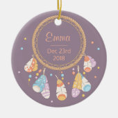 Tribal Drocatcher Boho New Baby Keepomwille Keramisch Ornament (Voorkant)