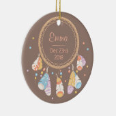 Tribal Drocatcher Boho New Baby Keepomwille Keramisch Ornament (Rechts)