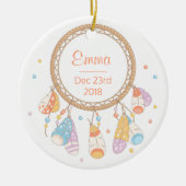 Tribal Drocatcher Boho New Baby Keepomwille Keramisch Ornament (Voorkant)