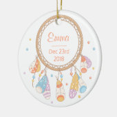 Tribal Drocatcher Boho New Baby Keepomwille Keramisch Ornament (Links)