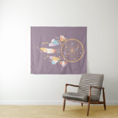 Tribal Drocatcher Boho Paars Wandkleed (In Situ (horizontaal))