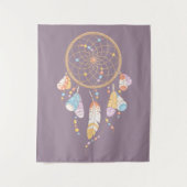 Tribal Drocatcher Boho Paars Wandkleed (Voorkant)
