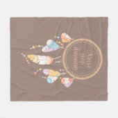 Tribal Drocatcher Boho Quote Brown Fleece Deken (Voorkant (Horizontaal))