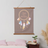Tribal Drocatcher Boho Quote Brown Hangend Wandkleed (Slaapkamer)