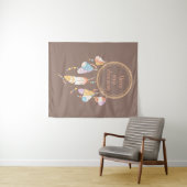 Tribal Drocatcher Boho Quote Brown Wandkleed (In Situ (horizontaal))
