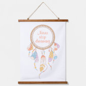 Tribal Drocatcher Boho Quote Hangend Wandkleed (Voorkant)