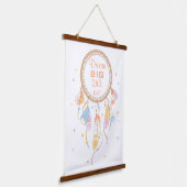 Tribal Drocatcher Boho Quote Hangend Wandkleed (Gebogen)