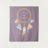 Tribal Drocatcher Boho Quote Paars Wandkleed (Voorkant)