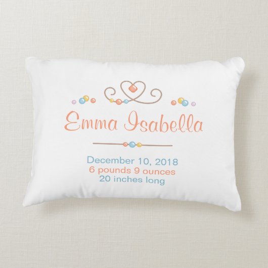 Tribal Drocatcher New Baby Name Birth Keepslag Accent Kussen (Achterkant)