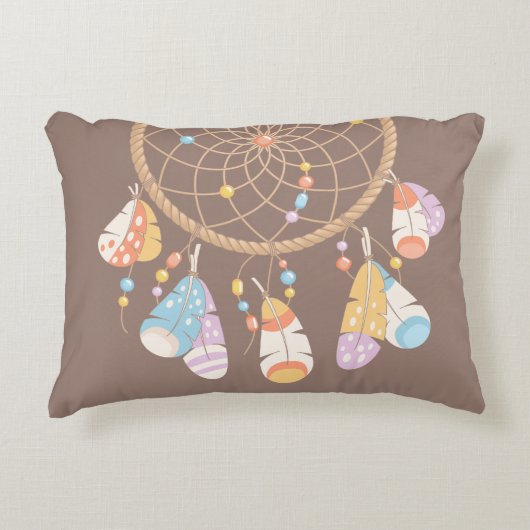 Tribal Drocatcher New Baby Name Birth Keepslag Accent Kussen (Voorkant)