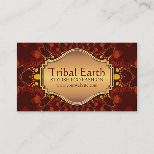 Tribal Earth Eco Mode Art Visitekaartje (Voorkant)