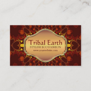 Tribal Earth Eco Mode Kunst Zakelijke Kaart Visitekaartje