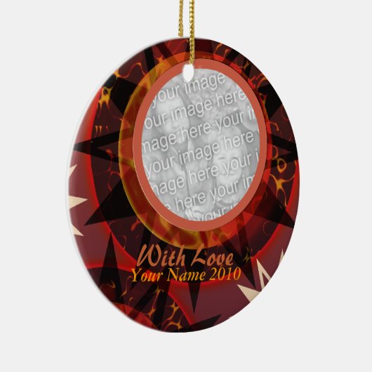 Tribal Earth Family Photo Ornament (Rechts)