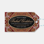 Tribal Earth Goddess Business Promotion Cadeaulabel (Voorkant (Horizontaal))