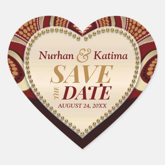 Tribal Earth Save the Date Sticker (Voorkant)