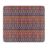 Tribal Edge Glas Snijplank – Boho Bold (Voorkant)
